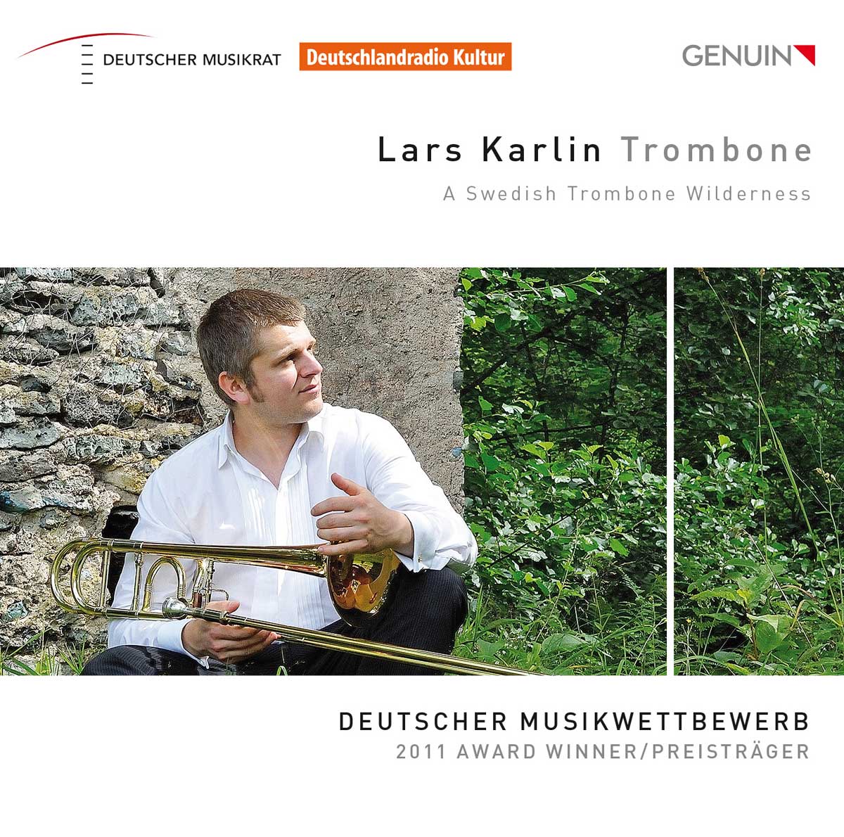 CD album cover 'A Swedish Trombone Wilderness / Lars Karlin – Posaune' (GEN 15337) with Lars Karlin ...