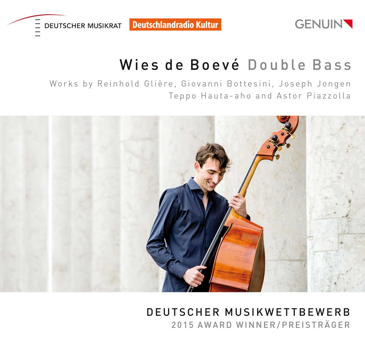 CD album cover 'Wies de Boev, Double Bass' (GEN 16433) with Wies de Boev, Tomoko Takahashi