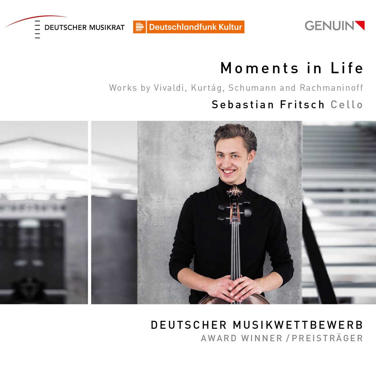 CD album cover 'Moments in Life' (GEN 20712) with Sebastian Fritsch, Oliver Triendl, Olga Watts, Lisa Neling