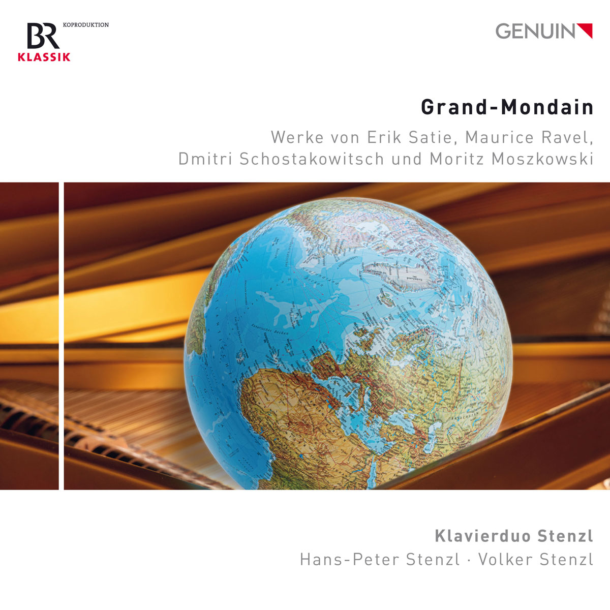 CD album cover 'Grand-Mondain' (GEN 25915) with Klavierduo Stenzl