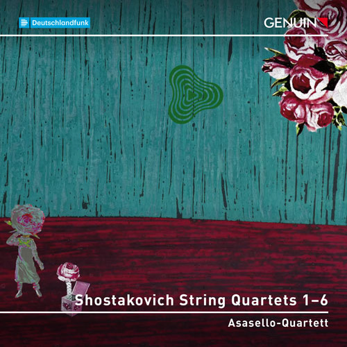 CD album cover 'Shostakovich String Quartets 1–6' (GEN 25908) with Asasello-Quartett