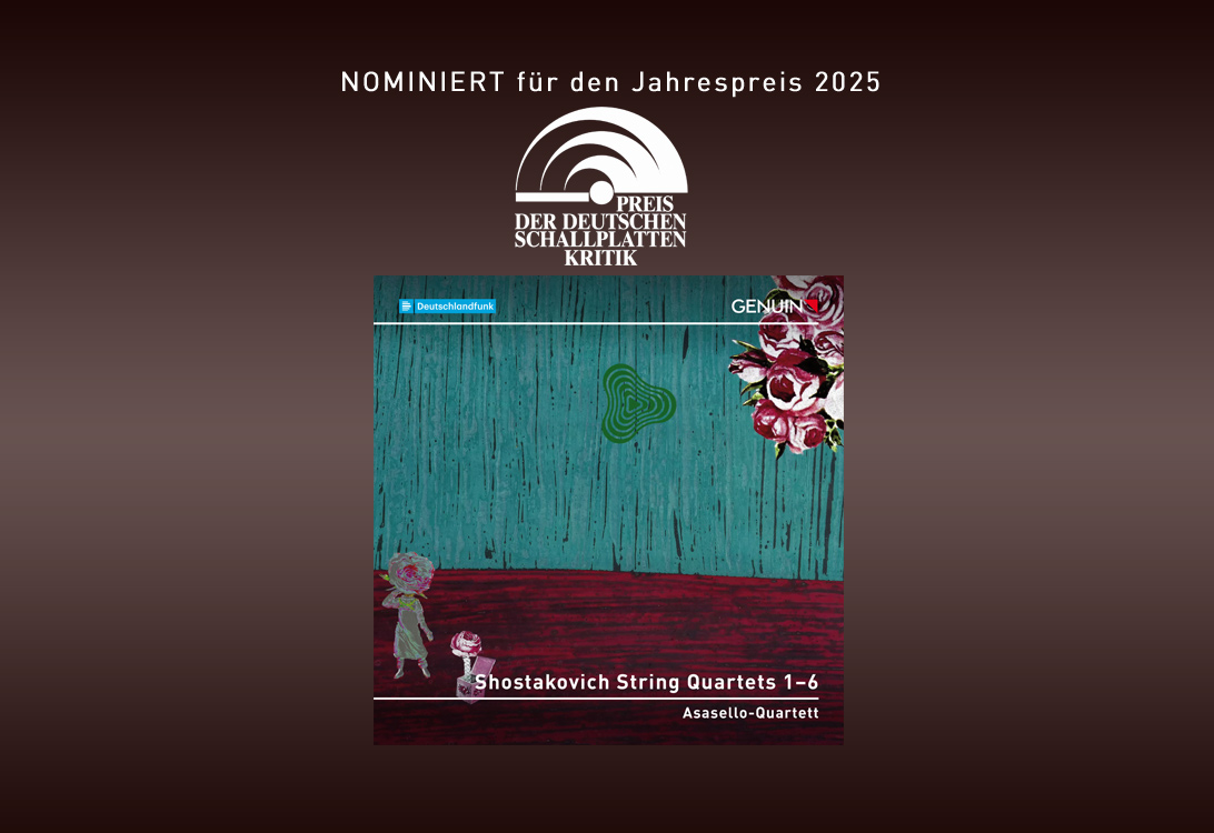 Nominierung für den Jahrespreis 2025 Shostakovich String Quartets 1-6 ist für den begehrten Jahrespreis vom Preis der deutschen Schallplattenkritik nominiert